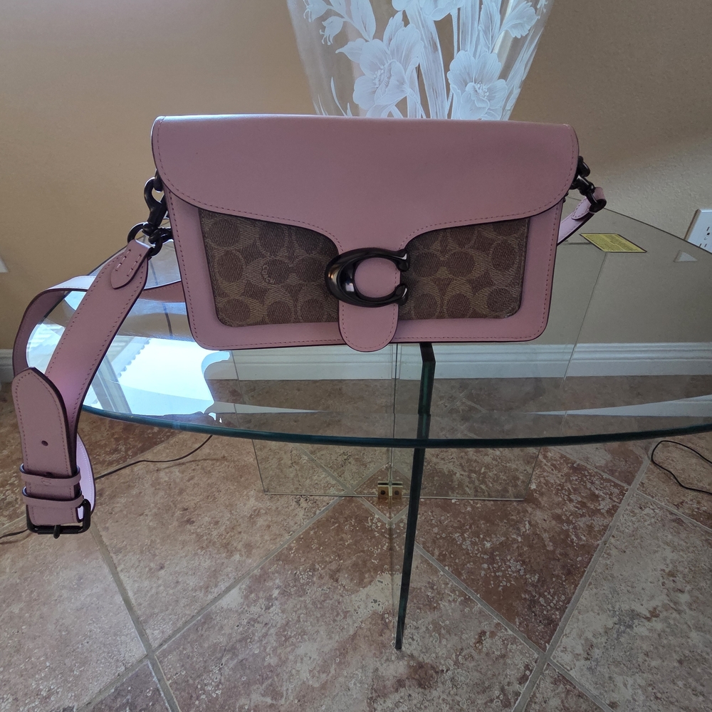 Coach Pink and Brown Crossbody Bag